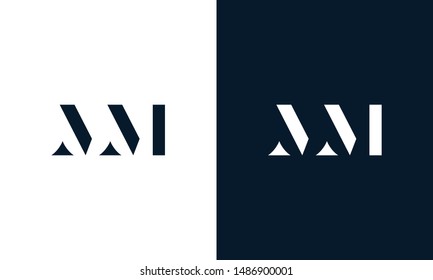 Abstract letter MM logo. This logo icon incorporate with abstract shape in the creative way.