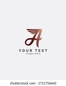 Letra abstracta A con plantilla de logotipo de forma de pájaro burlón, logotipo vectorial para identidad empresarial y de empresa 