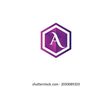 Abstract A letter modern initial lettermarks logo design 