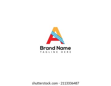 Abstract A letter modern initial lettermarks logo design