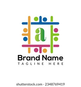 Abstract A letter modern initial lettermarks logo design