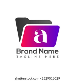 Abstract A letter modern initial lettermarks logo design	
