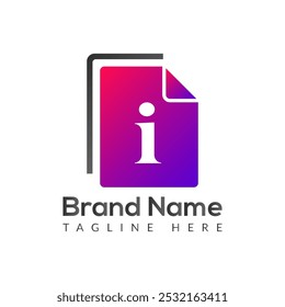 Abstract I letter modern initial lettermarks logo design	
