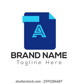 Abstract A letter modern initial lettermarks logo design	