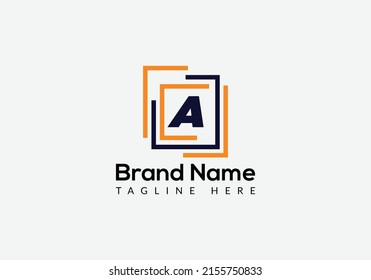 Abstract A letter modern initial logo design