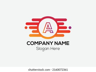 Abstrakt Ein Brief, modernes Logo-Design