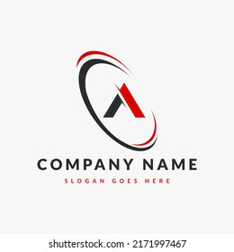 Resumen Una letra plantilla de diseño de logotipo único inicial moderno