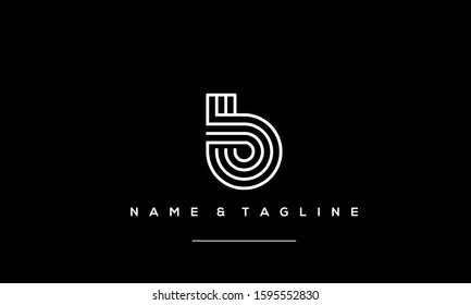 Abstract letter monogram icon logo B