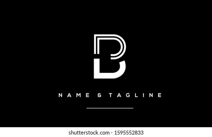 Abstract letter monogram icon logo B