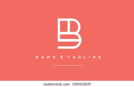 Abstract letter monogram icon logo B
