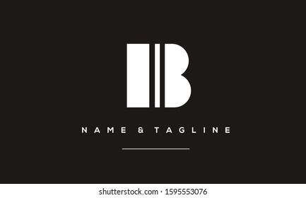 Abstract letter monogram icon logo B