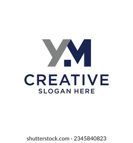 Abstract letter monogram logo design template