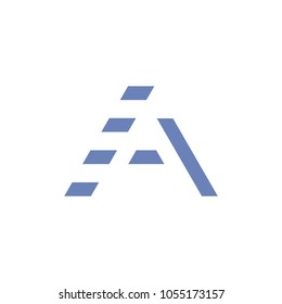 abstract letter a motion design logo