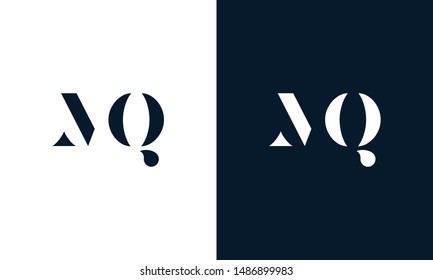 Abstract letter MQ logo. This logo icon incorporate with abstract shape in the creative way.
