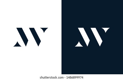 Abstract letter MV logo. This logo icon incorporate with abstract shape in the creative way.