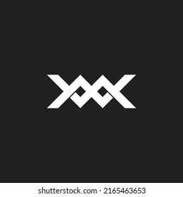 abstract letter mw simple linked geometric logo vector