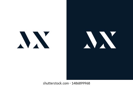 Abstract letter MX logo. This logo icon incorporate with abstract shape in the creative way.