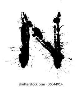 Abstract letter N