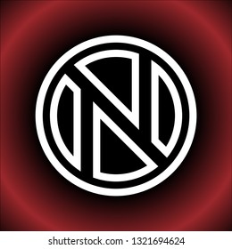 abstract letter N in circle vector logo design