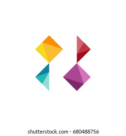 An abstract letter N design vector for logo icon