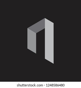 abstract letter n gradient design logo 