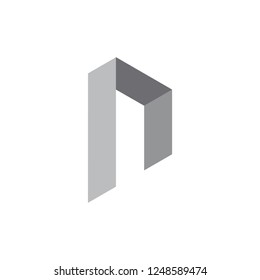abstract letter n gradient design logo 