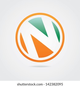 Abstract Letter N Icon