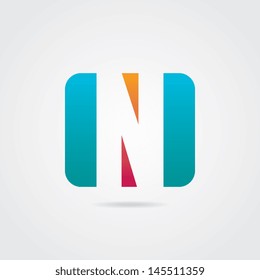 Abstract Letter N Icon