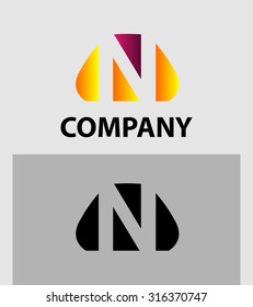 Abstract letter N icon
