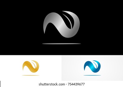 abstract letter N logo