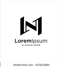 Plantilla de diseño del logotipo Carta abstracta N. Símbolo vectorial de línea, inspiración de diseño del logotipo de la letra N Idea