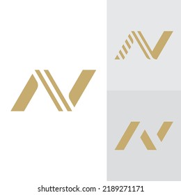Designvorlage für abstrakten Buchstaben N Logo