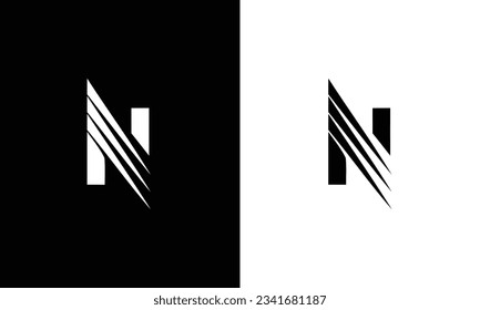 Abstract letter N logo design template