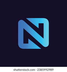 Abstract Letter N Logo Design - Vector Template