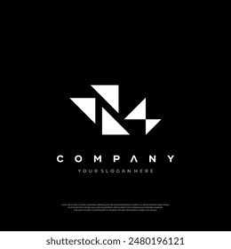 Plantilla Abstractas de diseño de logotipo de letra N. N Logo o icono para negocios y Tecnología Marca Identidad Diseño premium