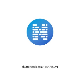 Abstract letter N logo design template.  Dynamic code vector logotype. Dots blocks sign mark. Data font icon symbol