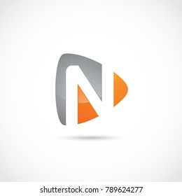 Abstract Letter N Logo Design. Vector Illustrator Eps.10