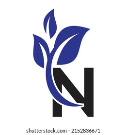 Abstract letter N logo design,Gold, beauty industry and fashion logo.
cosmetics business, natural,spa salons. yoga, medicine companies and clinics,
Letter Design Vector with leave logo design element 