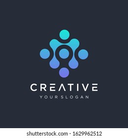 Abstract letter N logo with dot concept. Universal colorful biotechnology dna chip symbol. This logo is suitable for research, science, medical, logotype, technology, lab, molecule.- VECTOR