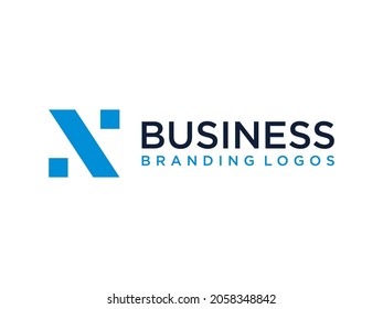Abstract Letter N Logo. Dot Liquid Connection Technology. Flat Vector Logo Design Template Element