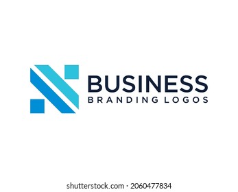 Abstract Letter N Logo. Dot Liquid Connection Technology. Flat Vector Logo Design Template Element