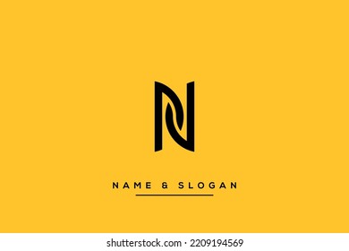 Abstract letter N logo icon design vector template.