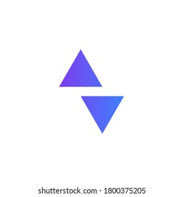 letra abstracta y logotipo con un concepto mínimo.