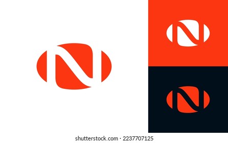 Abstract letter N logo. Suitable for sport brand logo.