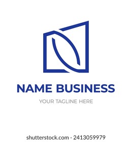 Abstract letter N logo. Suitable for business, company or organization. Creative vector logotype design template element, sign.