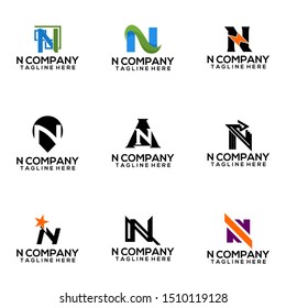 Abstract Letter N Logo Template Vector. Alphabet Logo Concept
