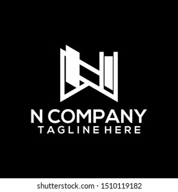 Abstract Letter N Logo Template Vector. Alphabet Logo Concept