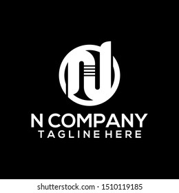 Abstract Letter N Logo Template Vector. Alphabet Logo Concept