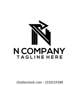 Abstract Letter N Logo Template Vector. Alphabet Logo Concept