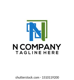 Abstract Letter N Logo Template Vector. Alphabet Logo Concept